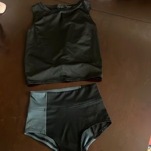 Jo+jax black tank and black/gray briefs